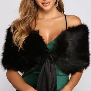 All Class Faux Fur Shawl